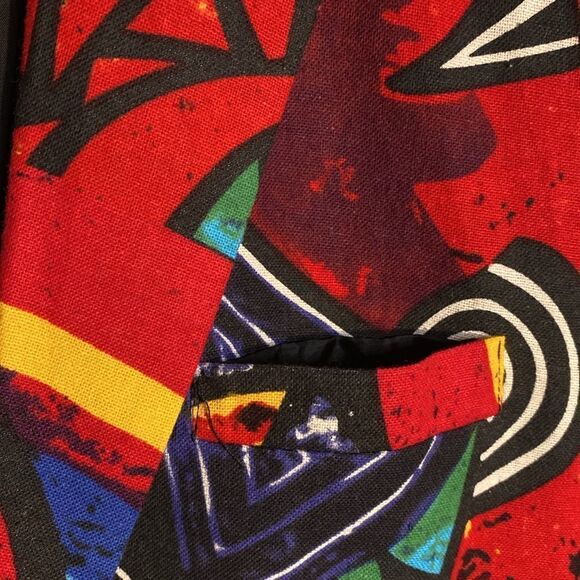 Colorful 80s Retro Artsy Unisex Blazer - Picture 5 of 8